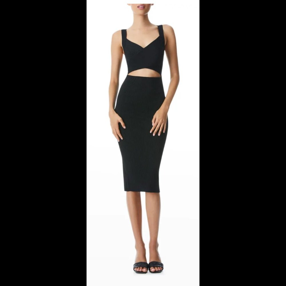 Alice & Olivia Midriff Cutout Dress